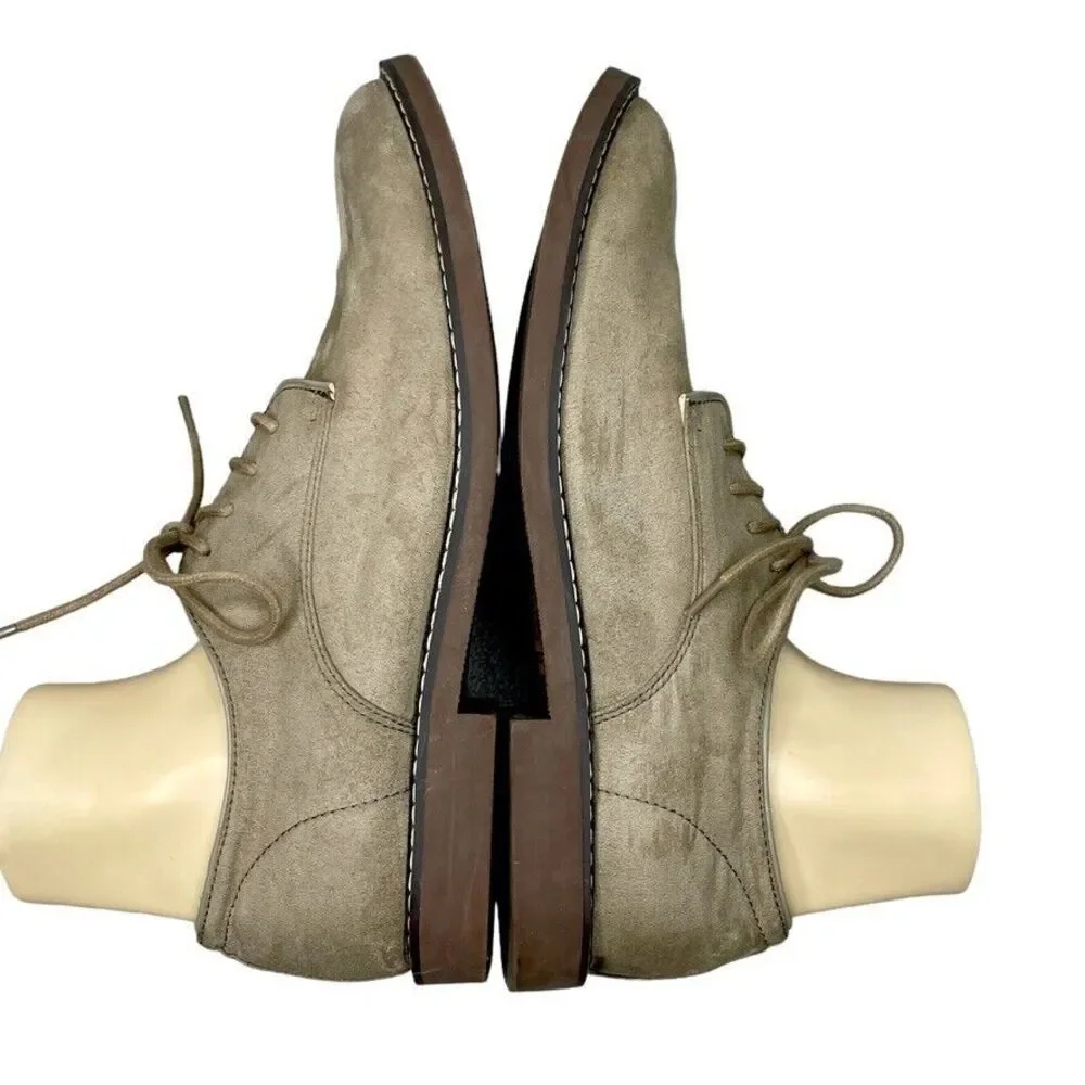 Old Navy Men's Sand Faux‎ Suede Plain Oxford Dress Shoe Size 9 M
